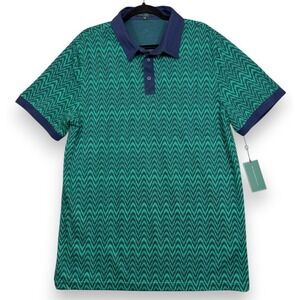 ExtraCurricular Polo Mens XL Jungle Green Pulse Chevron EC-CP 105 Short Sleeve